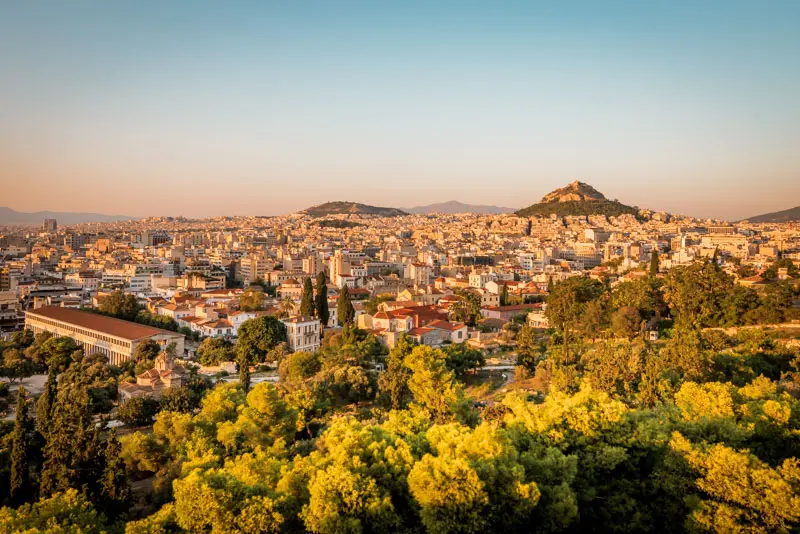 Athen Highlights pnyx hill sunset