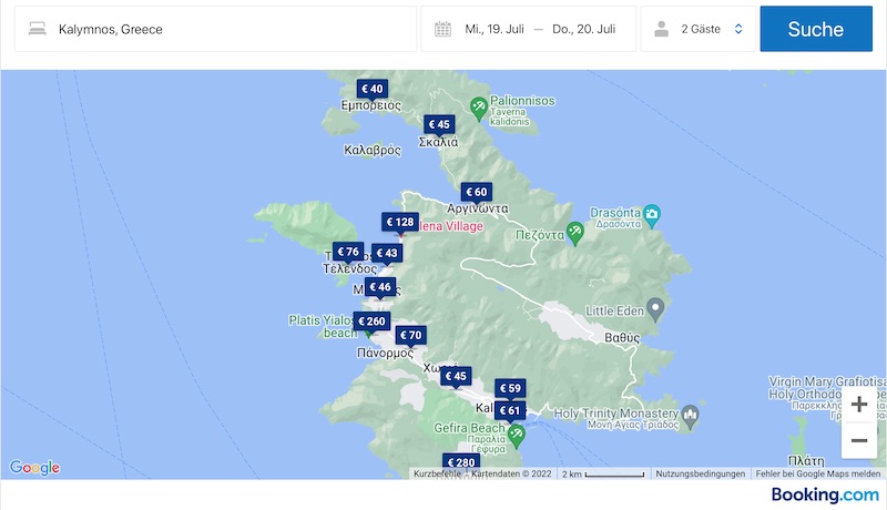 Kalymnos Booking Hotels Empfehlung