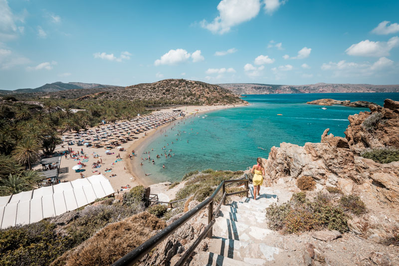 Kreta Schönste Strände Vai Strand Ausblick