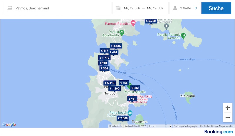 Patmos Booking Hotels Empfehlung