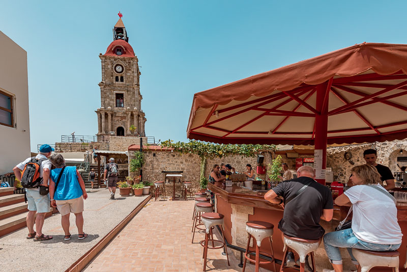 Roloi Rhodos Uhrenturm Cafe Empfehlung Ausflug Stadt