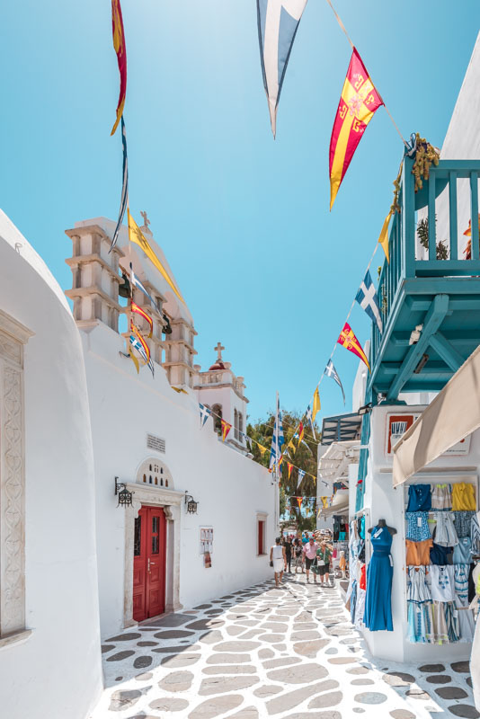 Insel Mykonos Sehenswürdigkeiten Altstadt Gasse