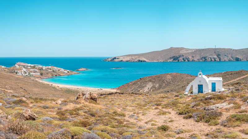 Mykonos schöne Strände Agios Sostis