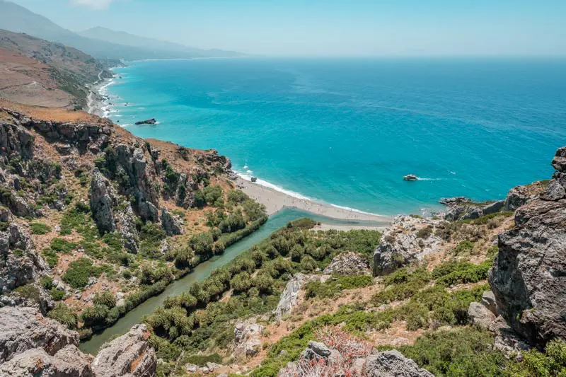Preveli Strand Kreta Sehenswuerdigkeiten Palmenwald Griechenland