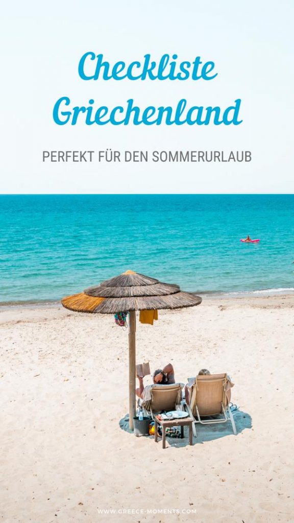 checkliste urlaub griechenland inseln