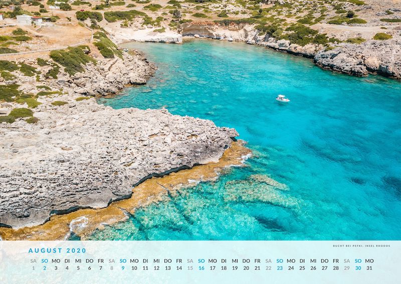 Rhodos Kalender 2020 Wandkalender Strände Rhodos Kalender 2020 Wandkalender Strände
