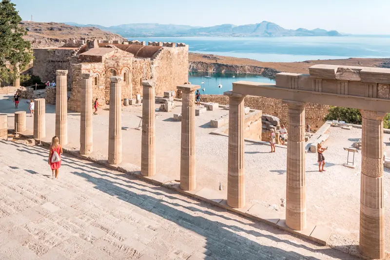 Lindos Akropolis Rhodos Urlaub Sehenswürdigkeiten