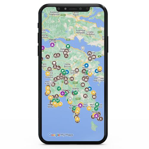 Peloponnes Karte Sehenswuerdigkeiten Google Maps
