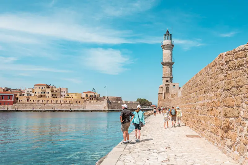 Kreta Highlights Chania Stadtrundgang Leuchtturm Hafen