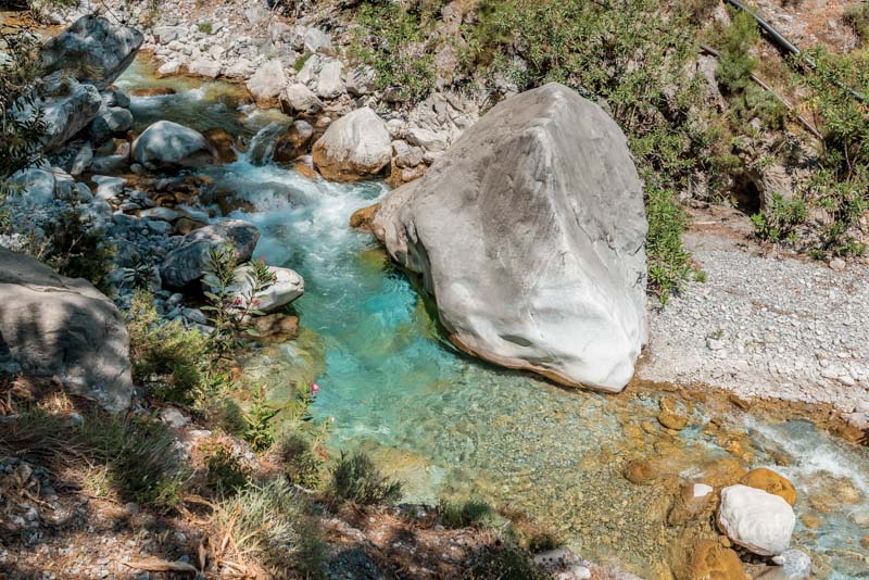 Samaria Wanderung Natur Kreta Bach Quelle