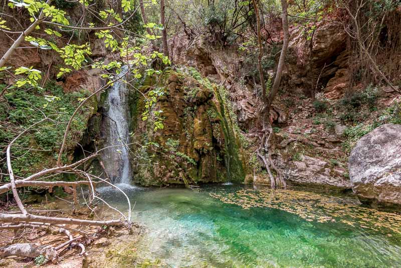 Fonisa Wasserfall Kythira Mylopotamos Griechenland