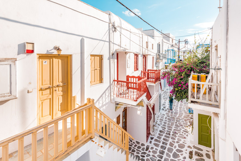 Mykonos Weisse Gassen Chora Griechenland Mykonos Weisse Gassen Chora Griechenland