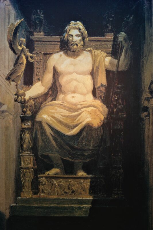 Zeus Statue des Phidias Olympia Tempel