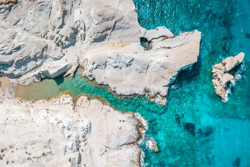 Insel Milos Sarakiniko Strand Griechenland Kykladen