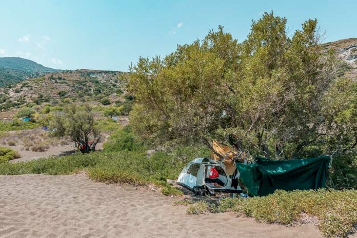 Elegantes Camping An Bord Griechenland Ebenbild