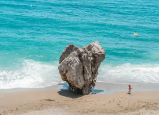 Kreta schöne Strände Preveli Stein am Meer