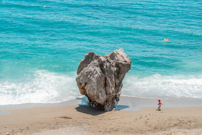 Kreta schöne Strände Preveli Stein am Meer