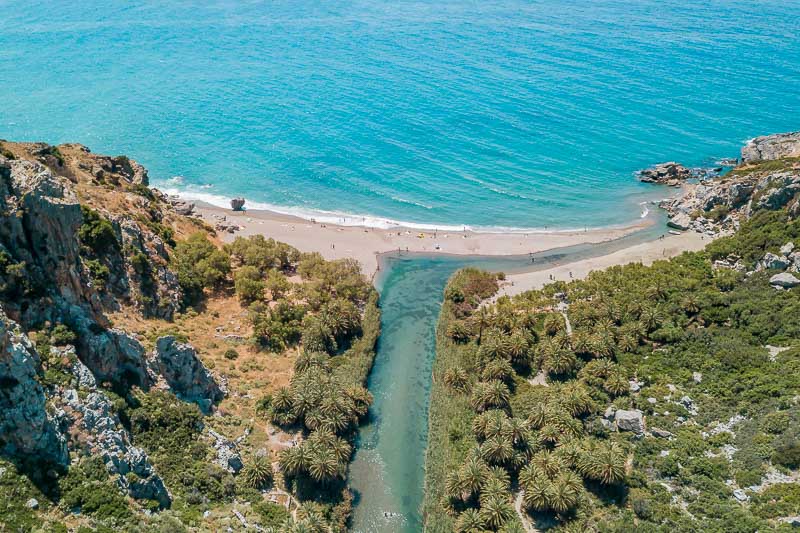 Preveli Strand Kreta Süden Rethymno Urlaub