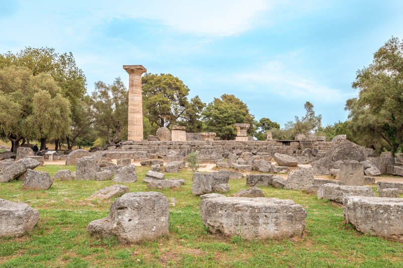 Olympia Peloponnes Sehenswürdigkeiten Tempel des Zeus