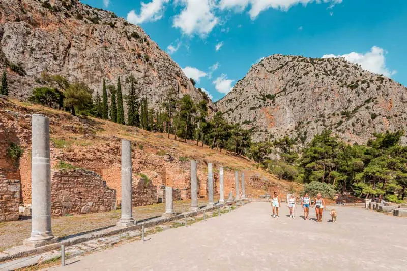 Römische Agora Delphi Stätte Mittelgriechenland
