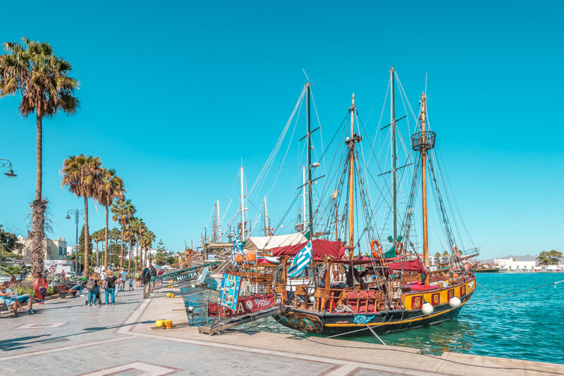 Mandraki Hafen von Kos Stadt