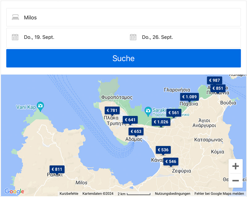 Milos Griechenland Booking Hotels Empfehlung