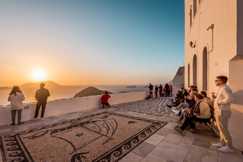 Milos Sonnenuntergang Panagia Korfiatissa Plaka