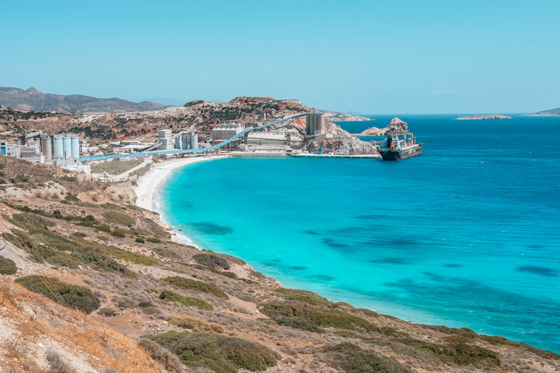 Paralia Voudia Milos Mine Perlit
