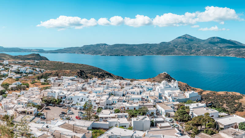 Plaka Milos Bucht Kykladen Urlaub