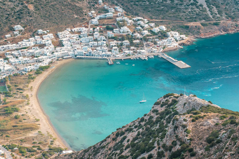 Sifnos Agios Symeon Kamares Ausblick