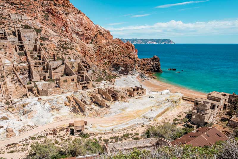 Thiorychia Milos Schwefel Mine Strand