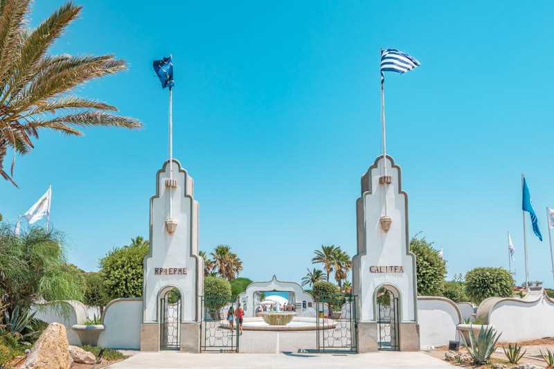Anreise Kallithea Quellen Rhodos Parkplatz