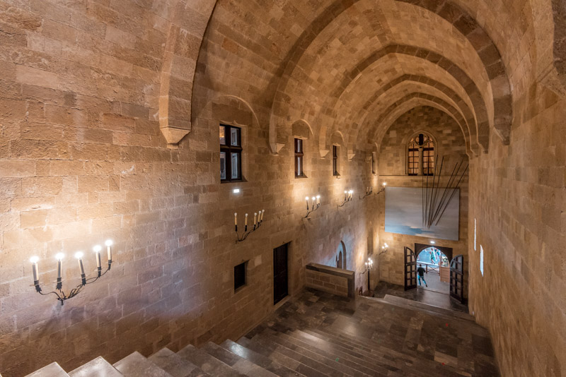 Großmeisterpalast von Rhodos Eingang Treppe