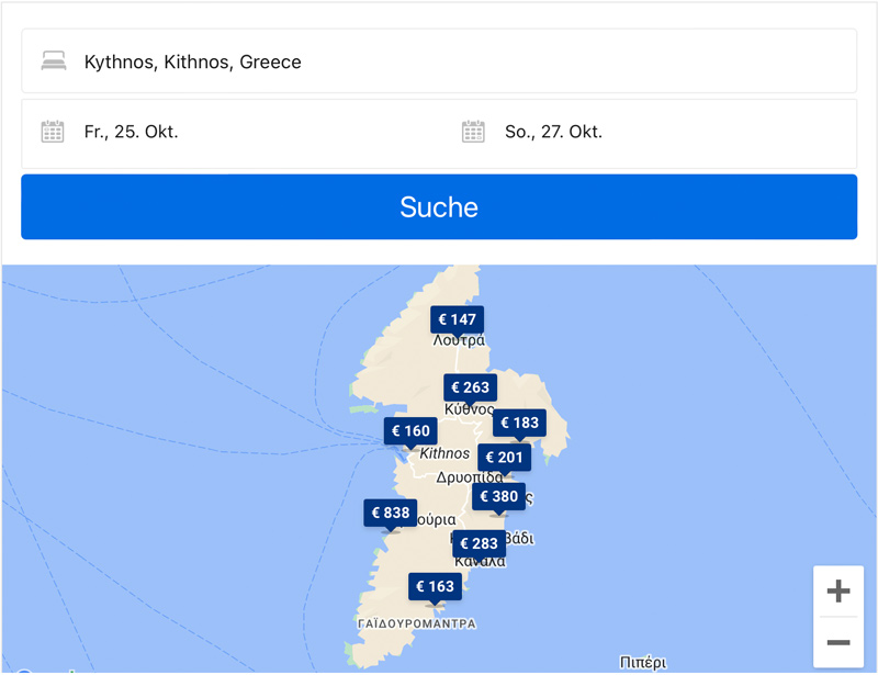 Kythnos Hotels Booking Empfehlung Kykladen Insel
