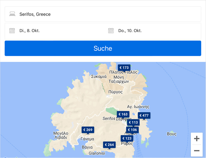 Serifos Hotels Booking Empfehlung Kykladen Insel