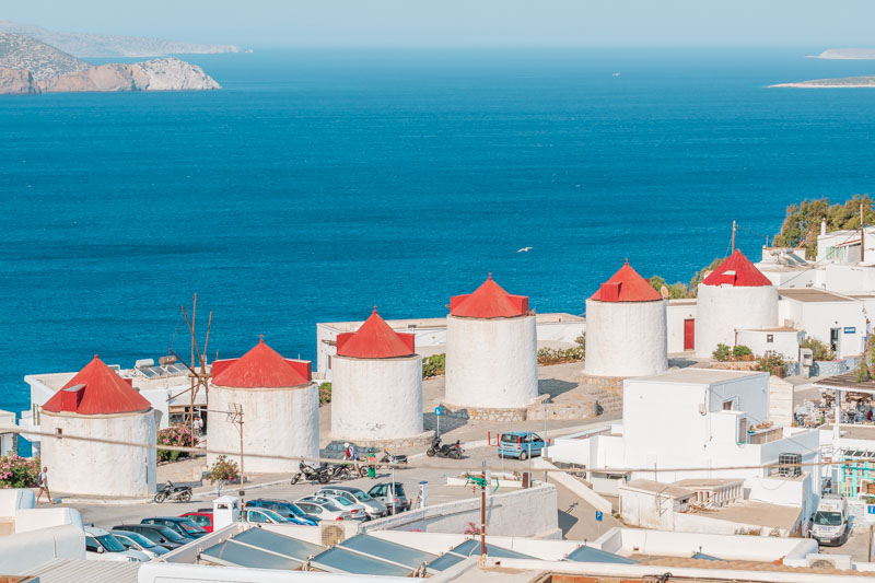 Windmühlen von Astypalea Griechenland