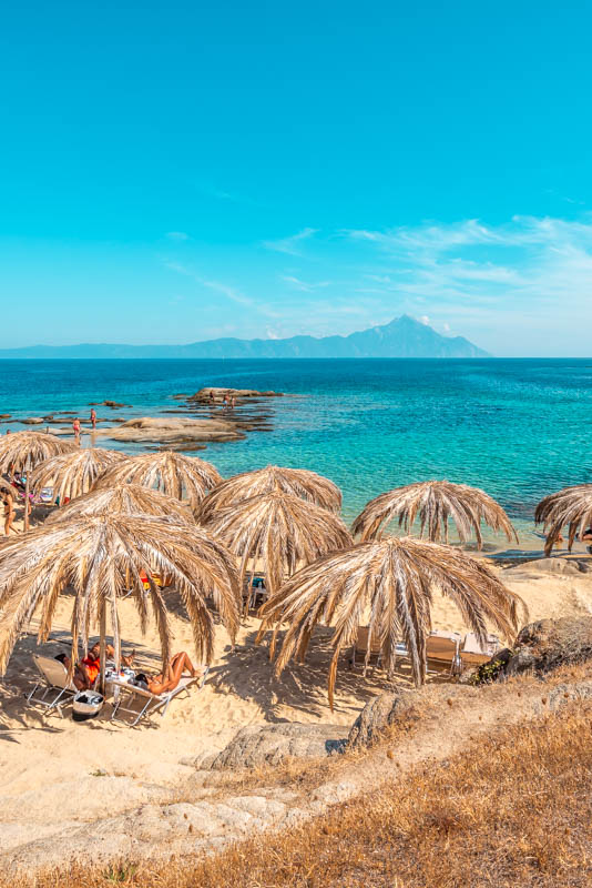 Chalkidiki Strände Kriaritsi Tigania Bar