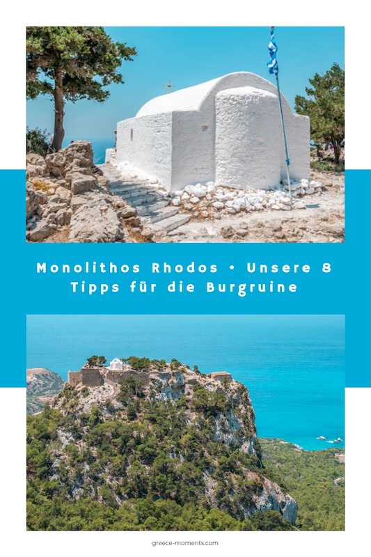 Monolithos Rhodos Tipps Ausflug Urlaub Pin