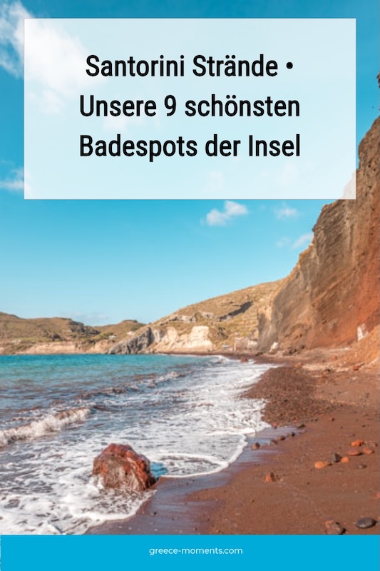 Santorini Strände Tipps zum Baden Pin