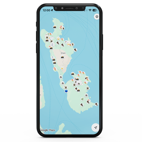 Ithaka Karte Sehenswuerdigkeiten Google Maps Smartphone